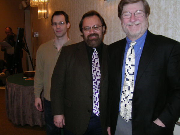 Frank Longo with Merl Reagle and Neal Conan just before the finals.